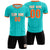 Custom Bright Green Orange Breathable Soccer Sets Jersey