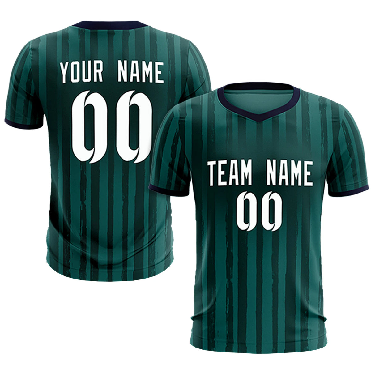 Custom Midnight Green Navy Breathable Soccer Sets Jersey