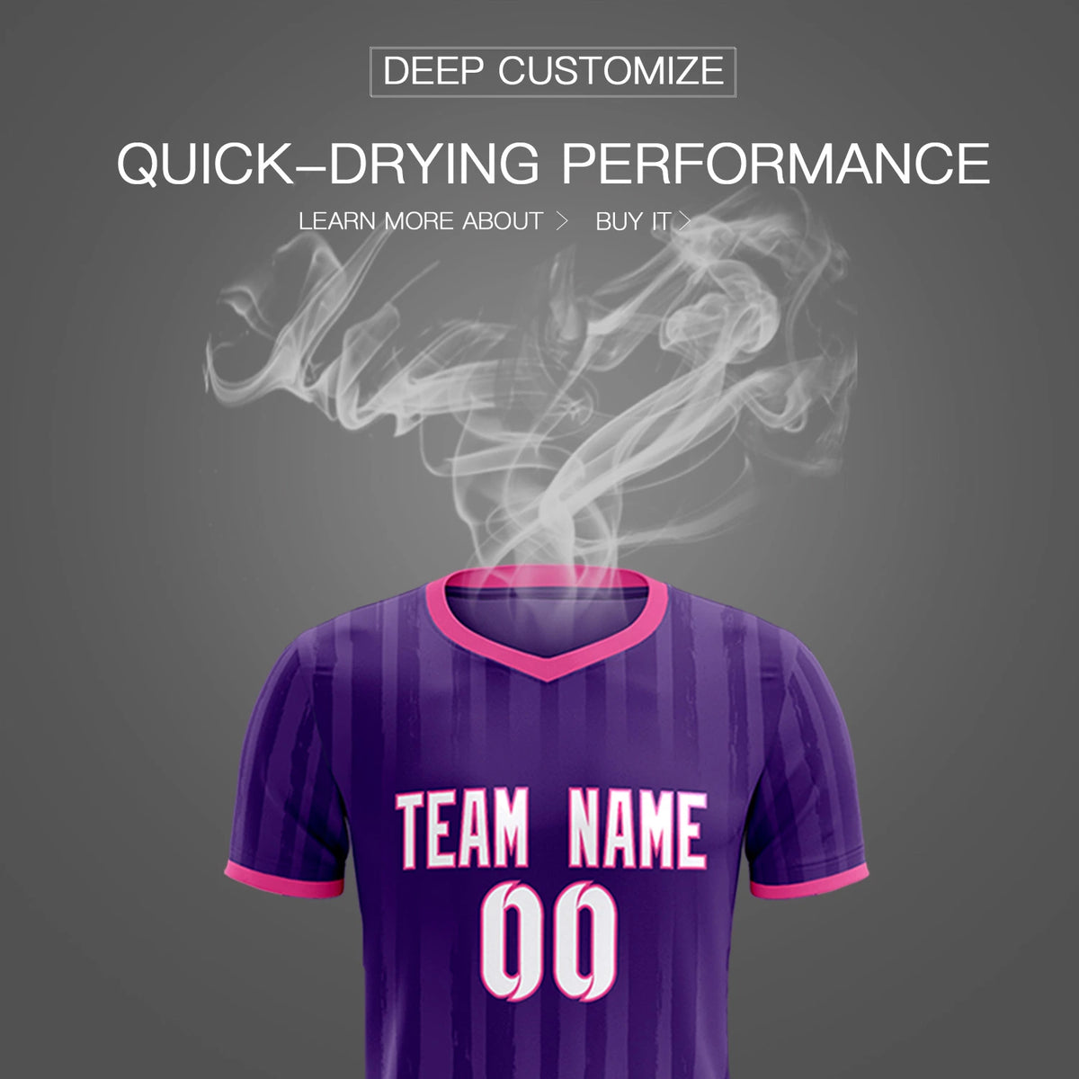 Custom Purple Pink Breathable Soccer Sets Jersey