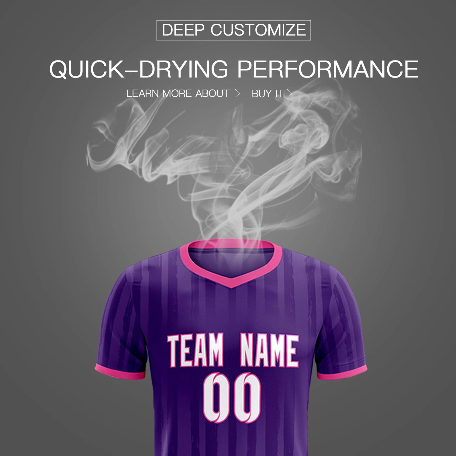 Custom Purple Pink Breathable Soccer Sets Jersey