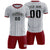 Custom Gray Crimson Breathable Soccer Sets Jersey