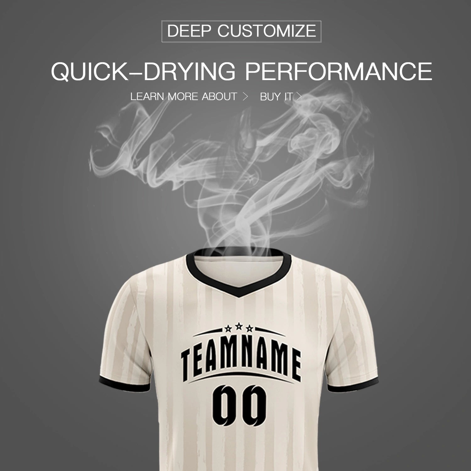 Custom Khaki Black Breathable Soccer Sets Jersey