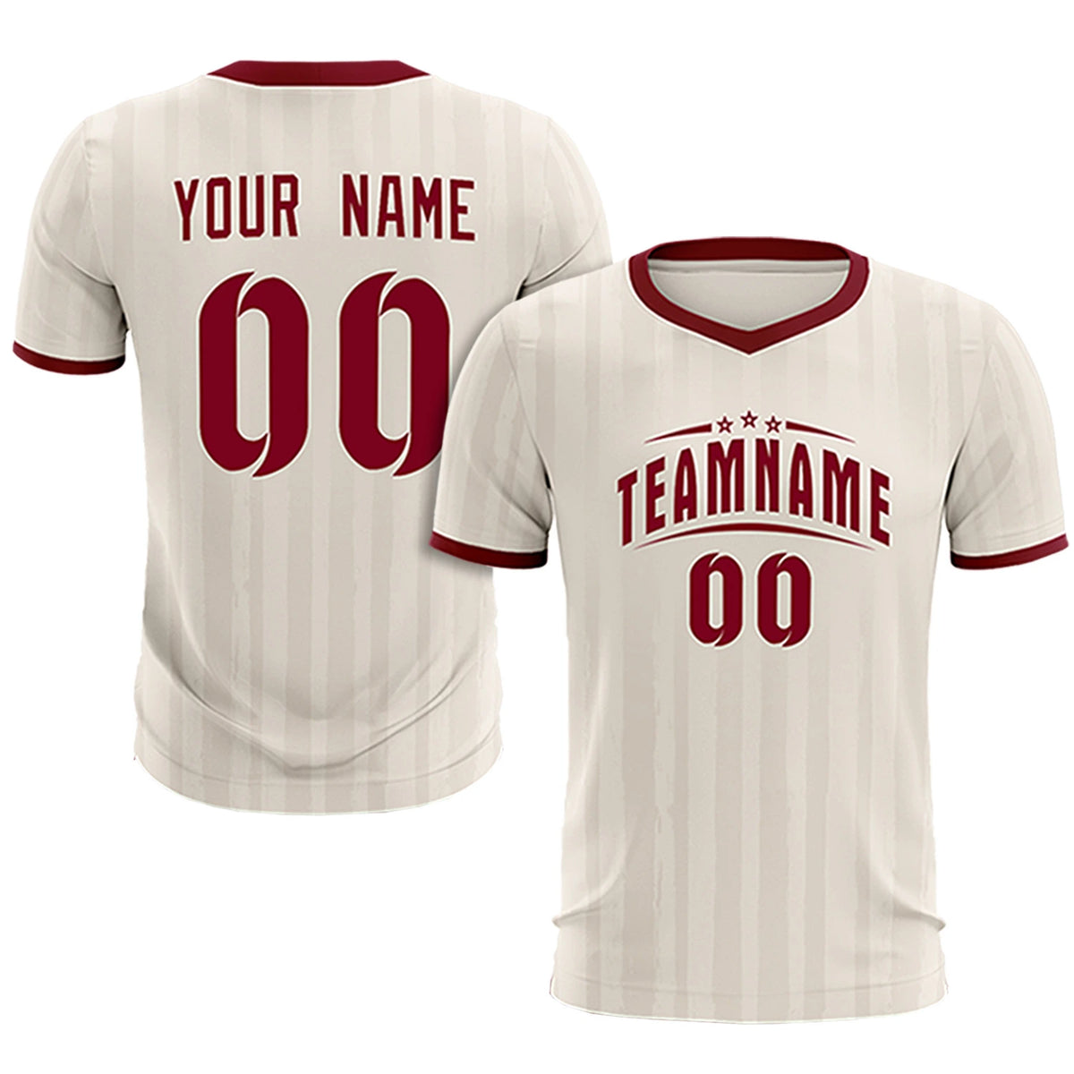 Custom Khaki Crimson Breathable Soccer Sets Jersey