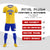 Custom Gold 01 Royal Blue Breathable Soccer Sets Jersey