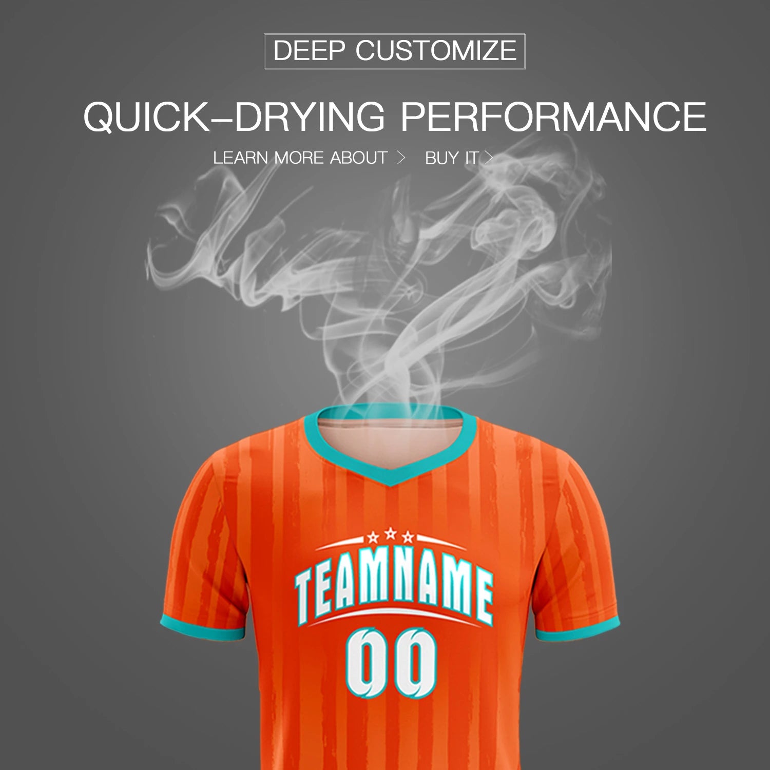 Custom Orange Bright Green Breathable Soccer Sets Jersey