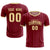 Custom Crimson Khaki Breathable Soccer Sets Jersey