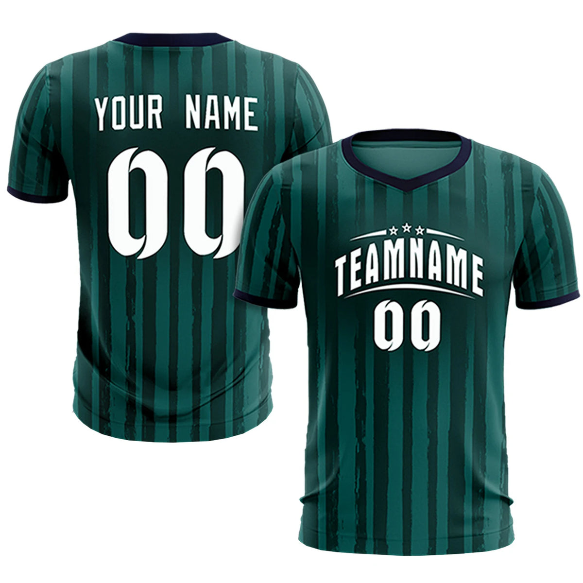 Custom Midnight Green Navy Breathable Soccer Sets Jersey