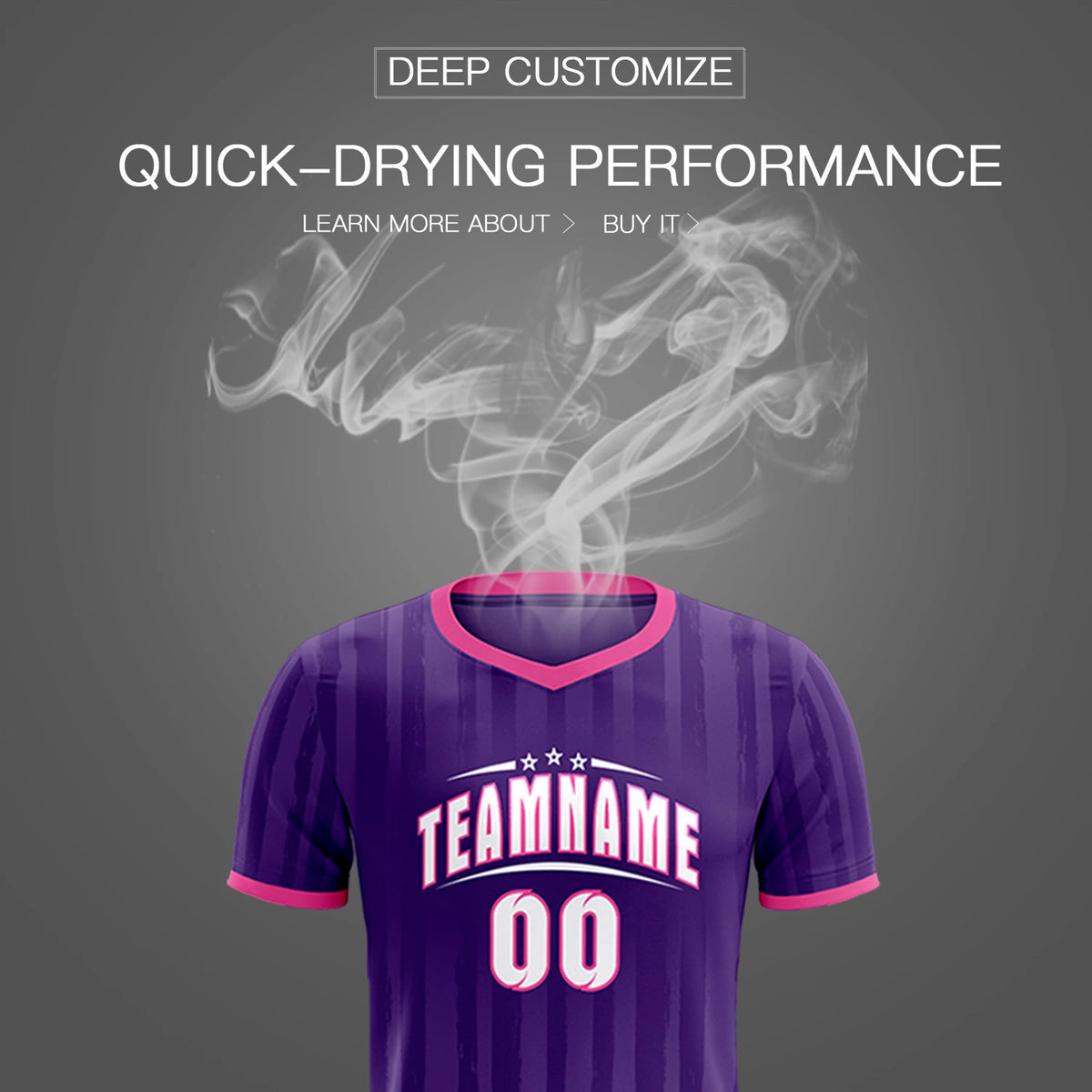 Custom Purple Pink Breathable Soccer Sets Jersey