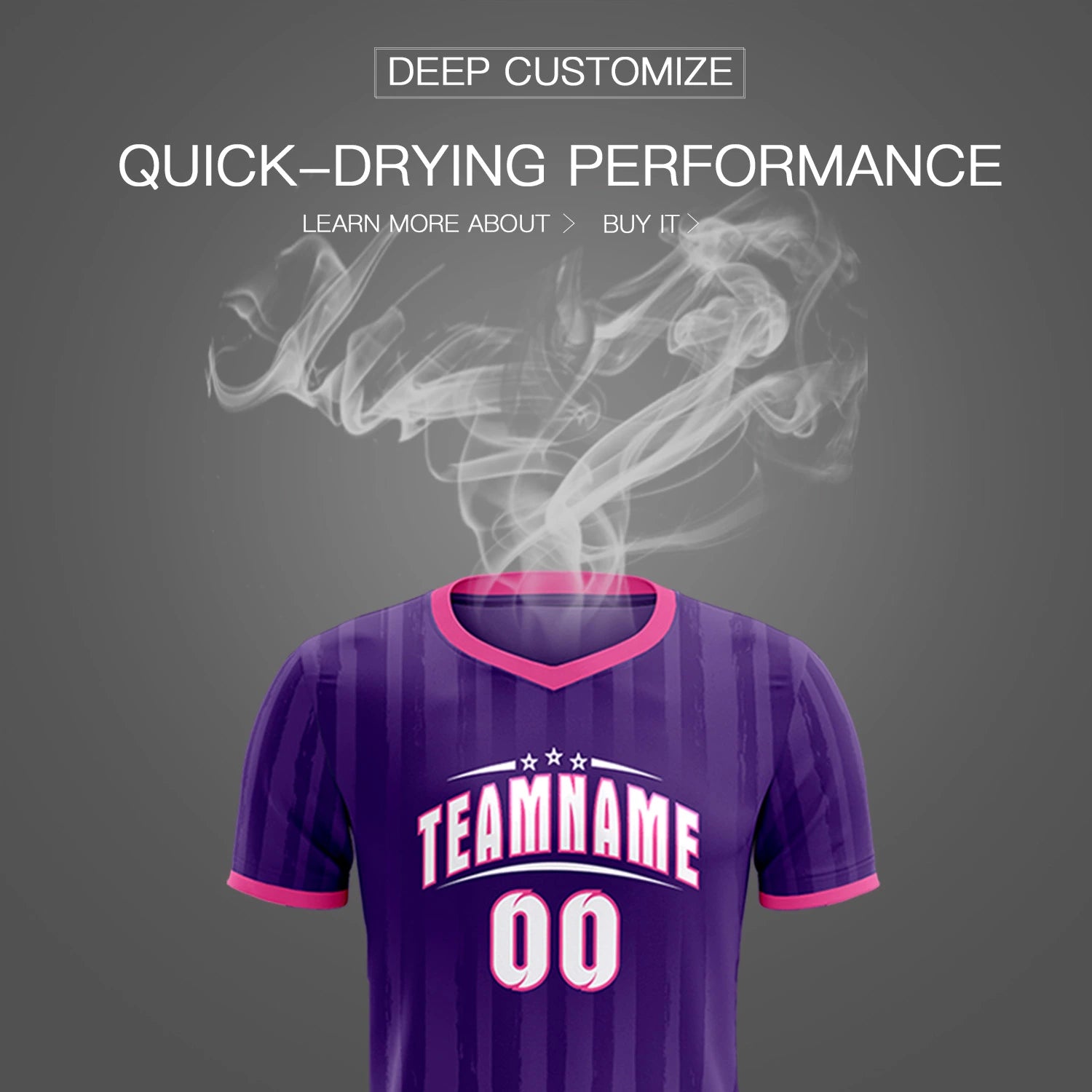 Custom Purple Pink Breathable Soccer Sets Jersey
