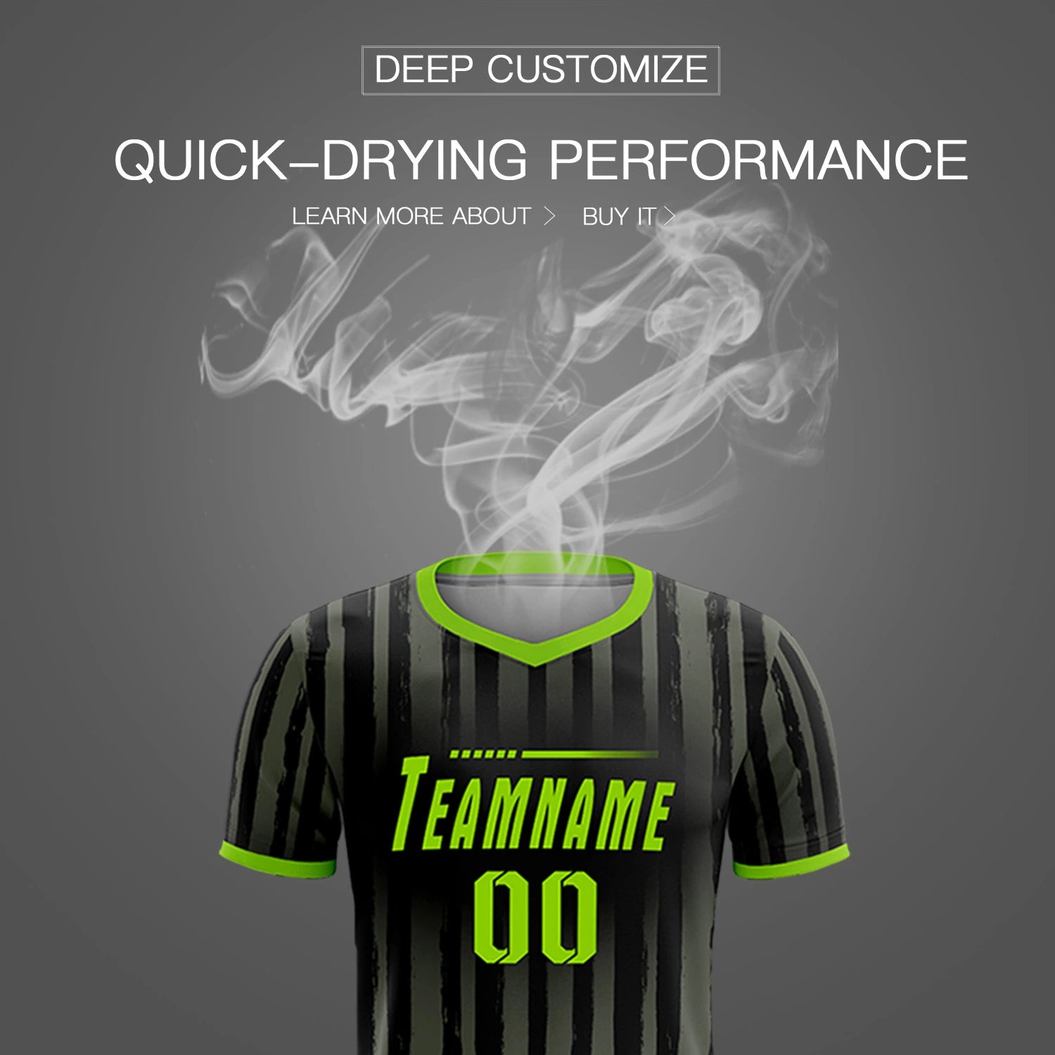 Custom Black Neon Green Breathable Soccer Sets Jersey