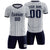 Custom Gray Navy Breathable Soccer Sets Jersey