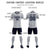 Custom Gray Navy Breathable Soccer Sets Jersey