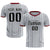 Custom Gray Crimson Breathable Soccer Sets Jersey