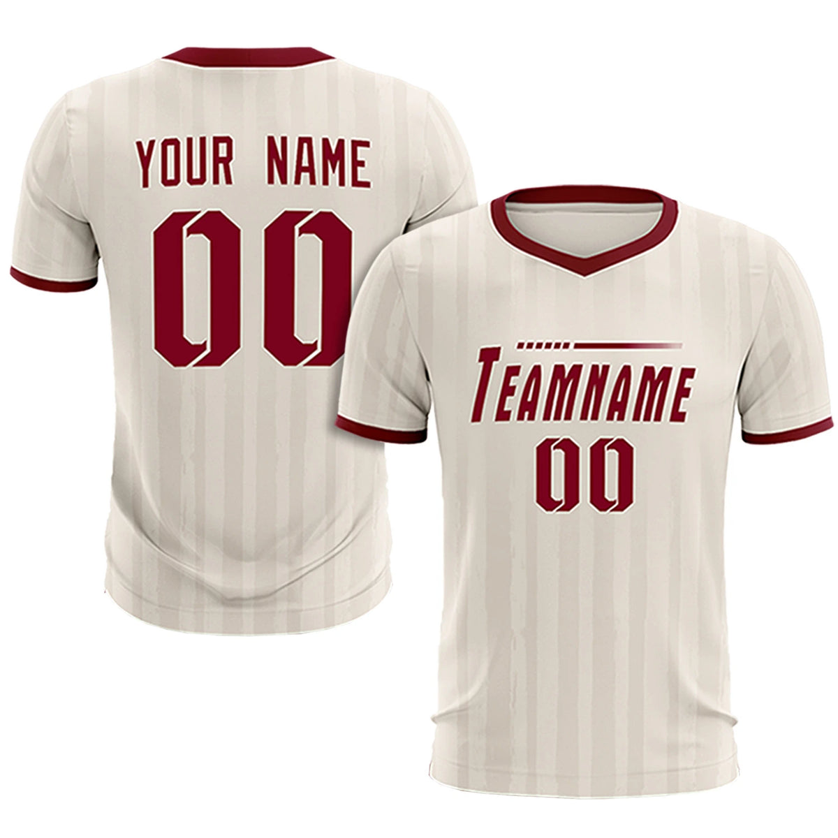 Custom Khaki Crimson Breathable Soccer Sets Jersey