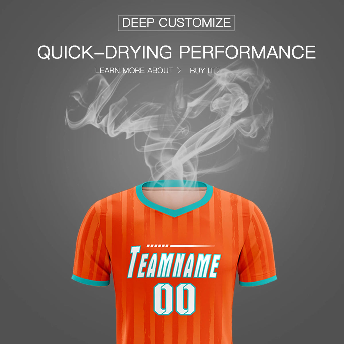Custom Orange Bright Green Breathable Soccer Sets Jersey