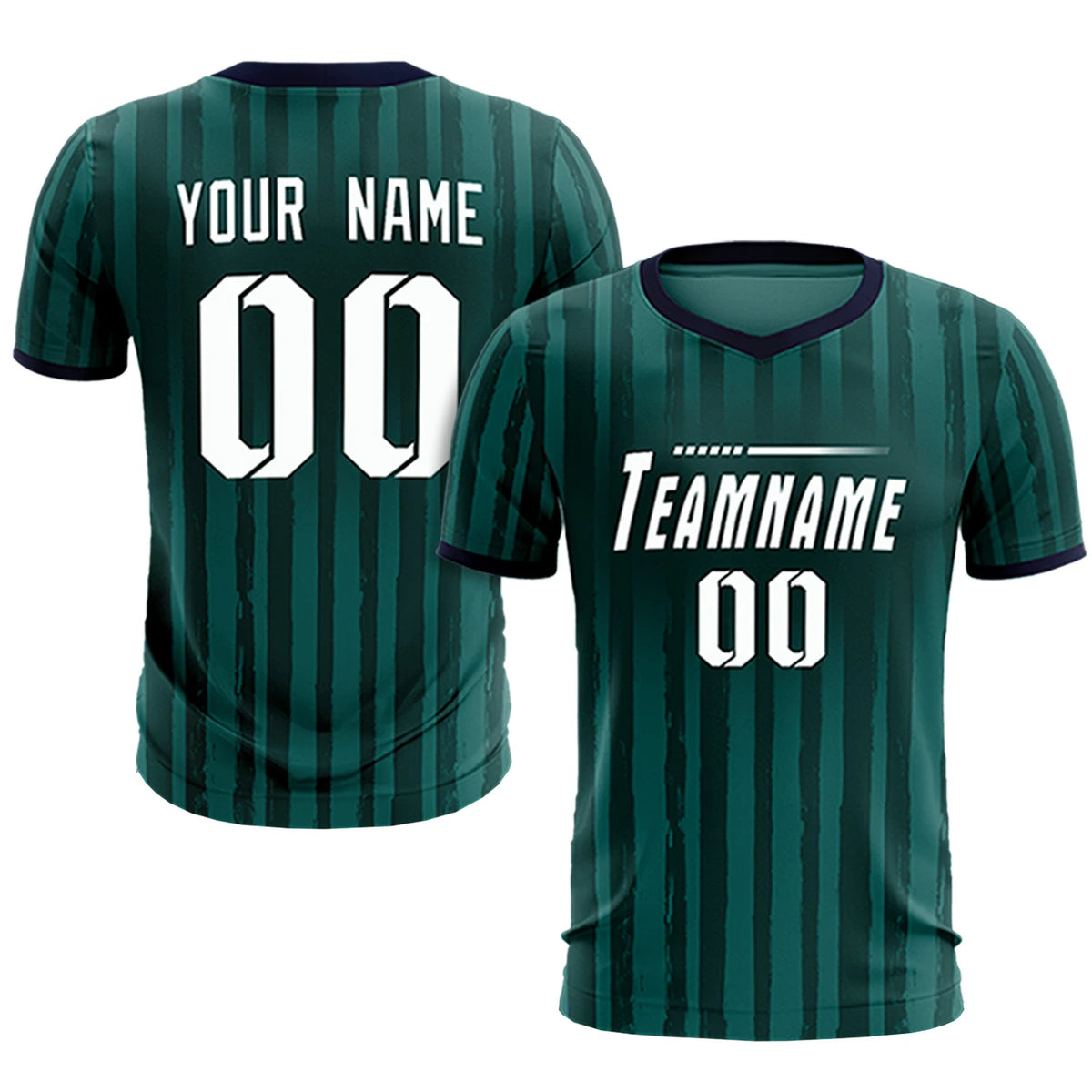 Custom Midnight Green Navy Breathable Soccer Sets Jersey