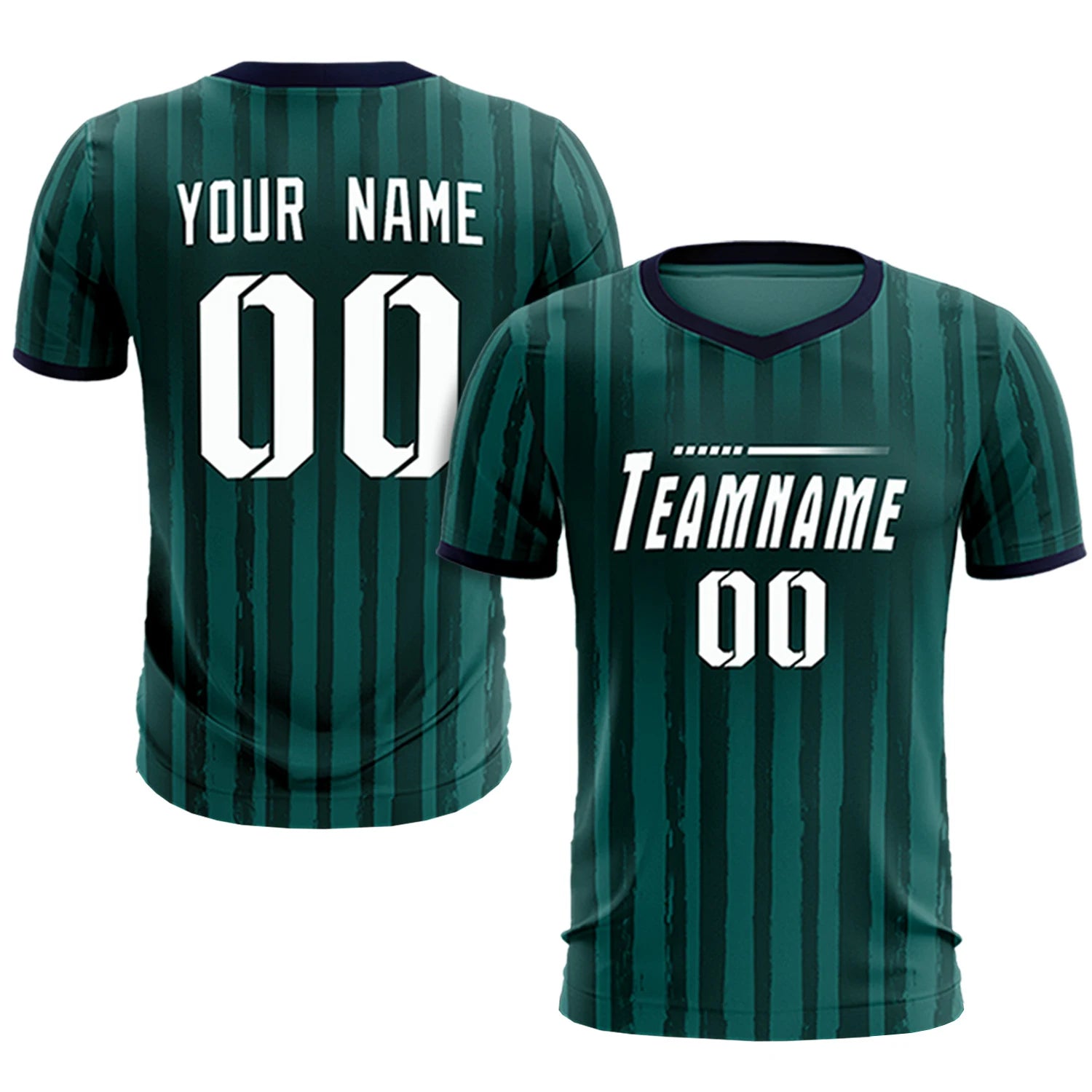 Custom Midnight Green Navy Breathable Soccer Sets Jersey