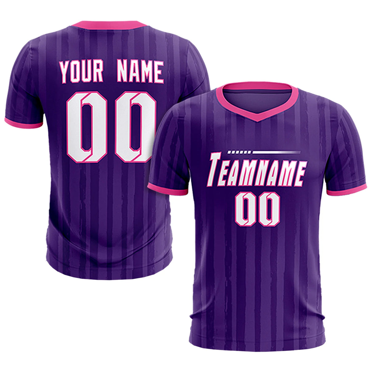 Custom Purple Pink Breathable Soccer Sets Jersey