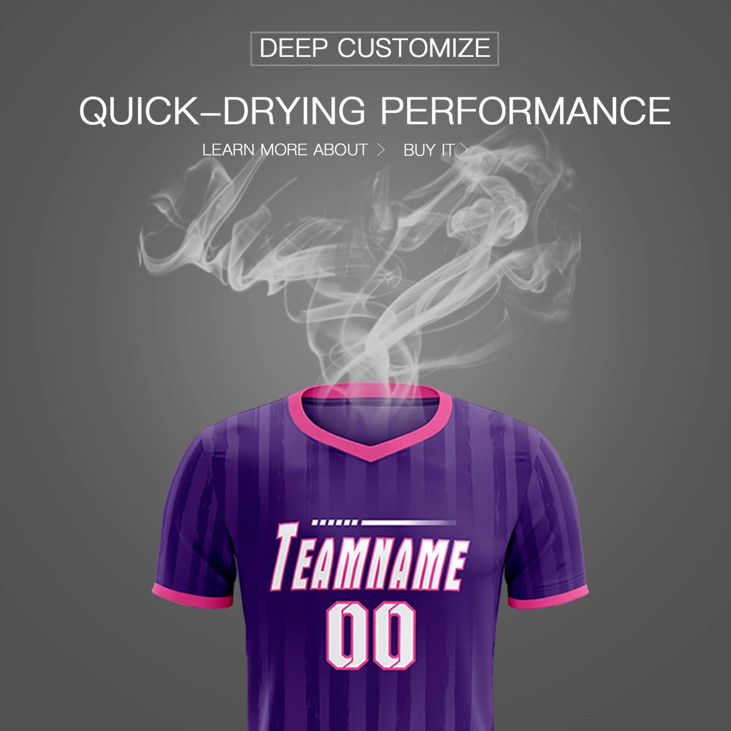Custom Purple Pink Breathable Soccer Sets Jersey