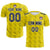 Custom Yellow Navy Printing Outdoor Tracksuit Soccer Sets Jersey