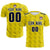 Custom Yellow Navy Printing Outdoor Tracksuit Soccer Sets Jersey