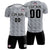 Custom Gray Black Printing Outdoor Tracksuit Soccer Sets Jersey