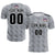 Custom Gray Black Printing Outdoor Tracksuit Soccer Sets Jersey