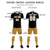 Custom Black Old Gold Printing Outdoor Tracksuit Soccer Sets Jersey