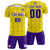 Custom Gold01 Purple Printing Outdoor Tracksuit Soccer Sets Jersey