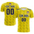 Custom Yellow Navy Printing Outdoor Tracksuit Soccer Sets Jersey