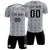 Custom Gray Black Printing Outdoor Tracksuit Soccer Sets Jersey