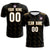 Custom Black Old Gold Printing Outdoor Tracksuit Soccer Sets Jersey