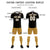 Custom Black Old Gold Printing Outdoor Tracksuit Soccer Sets Jersey