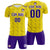 Custom Gold01 Purple Printing Outdoor Tracksuit Soccer Sets Jersey