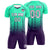 Custom Bright Green-Purple Printing Outdoor Tracksuit Soccer Sets Jersey