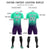 Custom Bright Green-Purple Printing Outdoor Tracksuit Soccer Sets Jersey