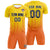 Custom Yellow Orange Printing Outdoor Tracksuit Soccer Sets Jersey