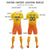 Custom Yellow Orange Printing Outdoor Tracksuit Soccer Sets Jersey