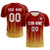 Custom Crimson-Old Gold Printing Outdoor Tracksuit Soccer Sets Jersey