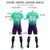 Custom Bright Green-Purple Printing Outdoor Tracksuit Soccer Sets Jersey