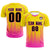 Custom Yellow Pink Printing Outdoor Tracksuit Soccer Sets Jersey