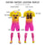 Custom Yellow Pink Printing Outdoor Tracksuit Soccer Sets Jersey