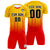 Custom Yellow Red Printing Outdoor Tracksuit Soccer Sets Jersey