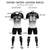 Custom Black White Printing Outdoor Tracksuit Soccer Sets Jersey