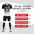 Custom Black White Printing Outdoor Tracksuit Soccer Sets Jersey