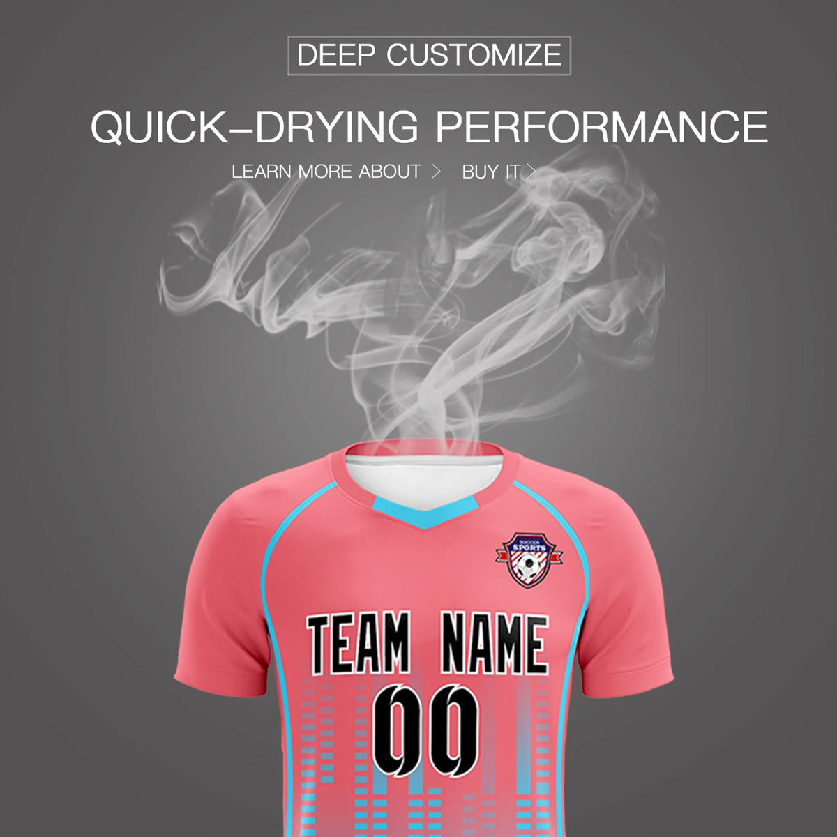 Custom Ligth Pink-Bright Green Printing Outdoor Tracksuit Soccer Sets Jersey