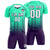 Custom Bright Green-Purple Printing Outdoor Tracksuit Soccer Sets Jersey