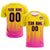 Custom Yellow Pink Printing Outdoor Tracksuit Soccer Sets Jersey