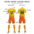 Custom Yellow Orange Printing Outdoor Tracksuit Soccer Sets Jersey