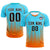 Custom Aqua Orange Printing Outdoor Tracksuit Soccer Sets Jersey